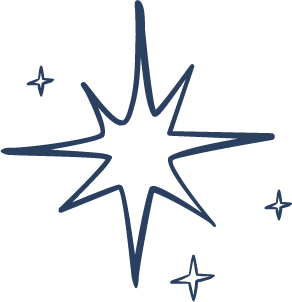 LAGRAFICALEGGERA_ICONA_STELLA-BLU--WEB Icona di una stella blu complessa con più punte disegnata a mano per il servizio sito web
